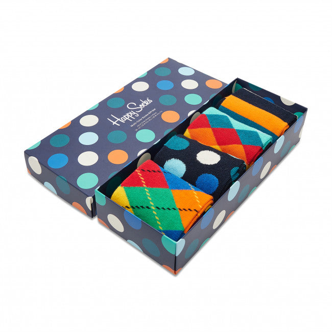 Multi color socks, 4 pack gift set